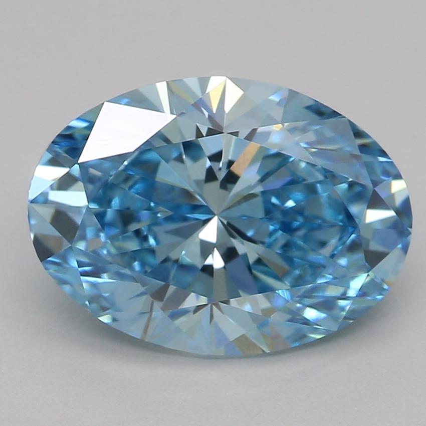 2.05 Ct. Fancy Vivid Blue Oval Lab Grown Diamond