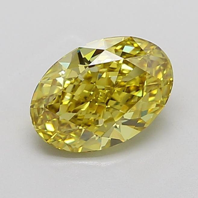 3.09 Ct. Fancy Intense Yellow Oval Lab Grown Diamond