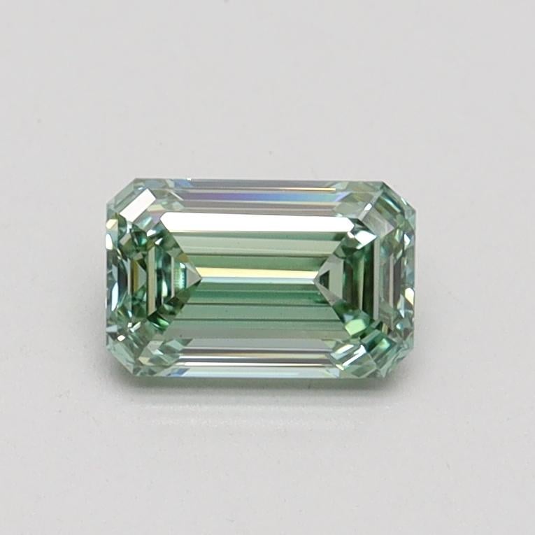 0.59 Ct. Fancy Intense Pacific Green Emerald Lab Grown Diamond