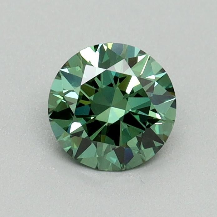 0.59 Ct. Fancy Vivid Pacific Green Round Lab Grown Diamond