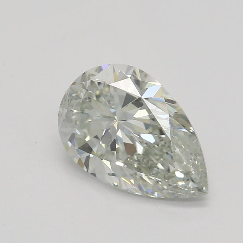 0.92 Ct. Light Yellow-Green Pear Diamond