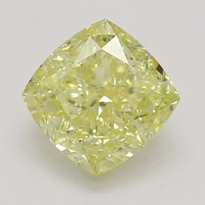 0.52 Ct. Fancy Intense Yellow Cushion Diamond