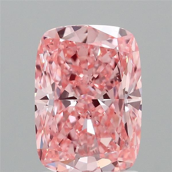2.05 Ct. Fancy Vivid  Pink Cushion Lab Grown Diamond