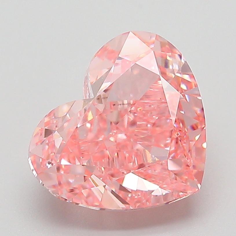 3.15 Ct. Fancy Vivid  Pink Heart Lab Grown Diamond