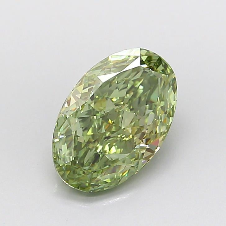 1.73 Ct. Fancy Vivid Green Oval Lab Grown Diamond