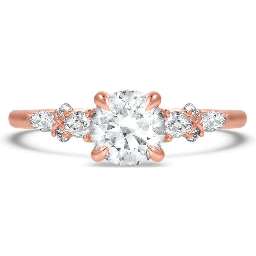 Custom Floral Cluster Diamond Ring
