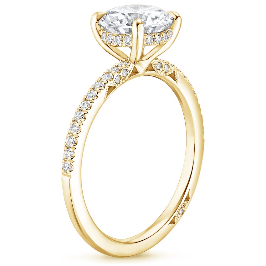 18K Yellow Gold Simply Tacori Classic Diamond Ring (1/5 ct. tw.), large side view