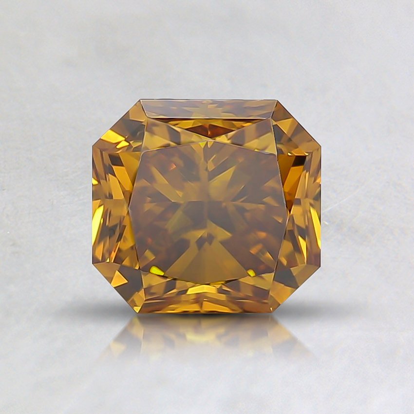 0.96 Ct. Fancy Deep Brownish Yellow Radiant Lab Grown Diamond