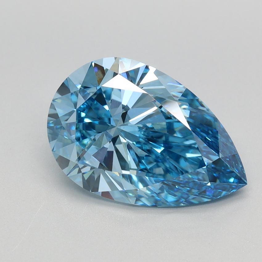 2.84 Ct. Fancy Vivid Blue Pear Lab Grown Diamond