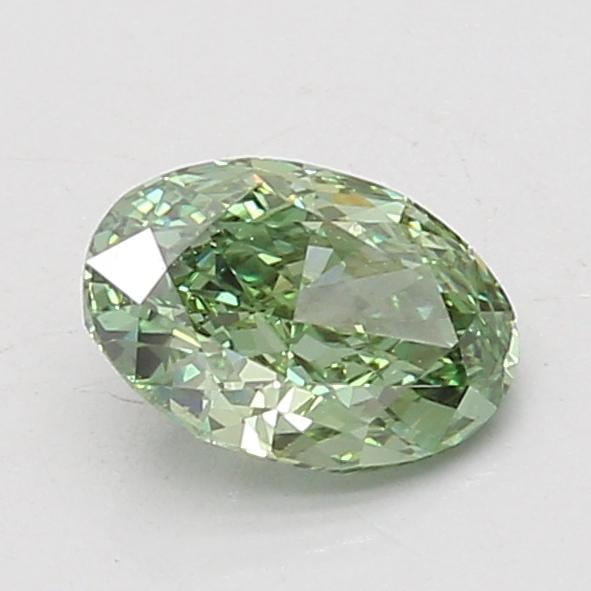 1.06 Ct. Fancy Vivid Green Oval Lab Grown Diamond
