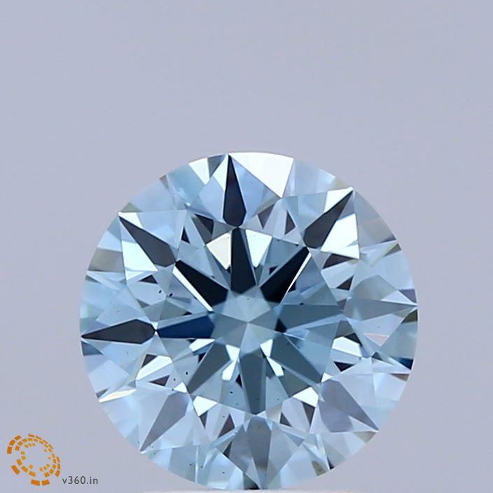 1.87 Ct. Fancy Vivid Blue Round Lab Grown Diamond