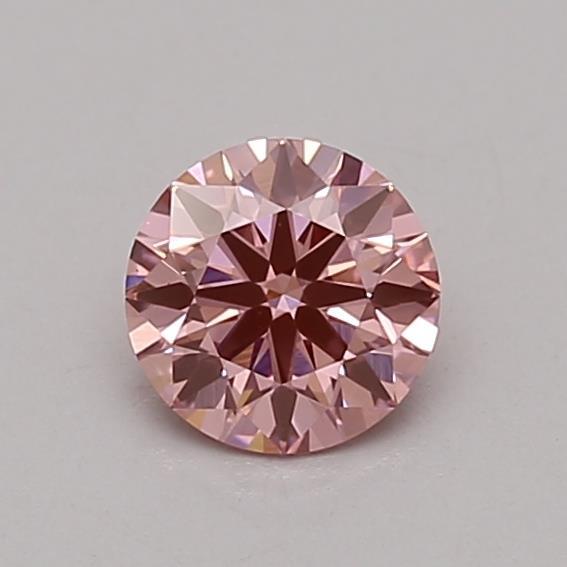 0.45 Ct. Fancy Vivid Pink Round Lab Grown Diamond