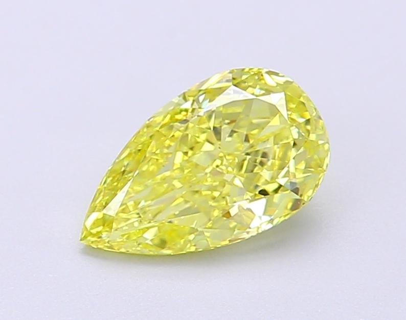 1.07 Ct. Fancy Vivid  Yellow Pear Lab Grown Diamond