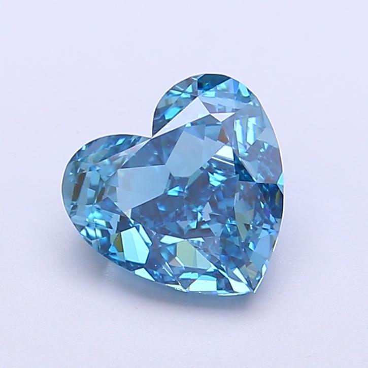 1.66 Ct. Fancy Vivid Blue Heart Lab Grown Diamond