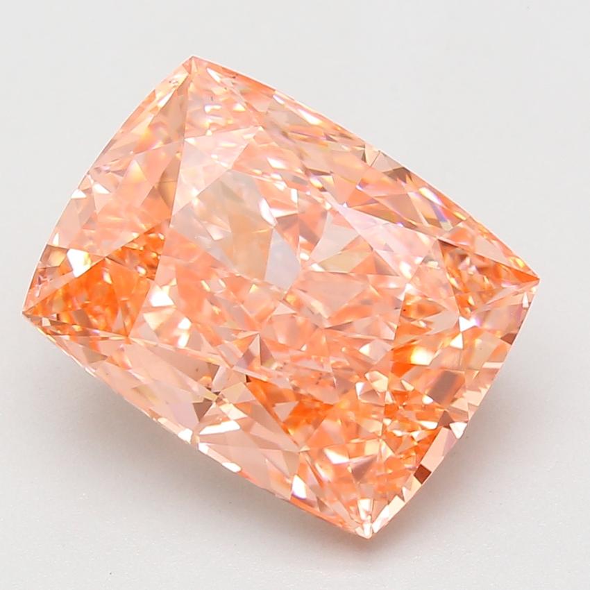 9.08 Ct. Fancy Vivid Pink Cushion Lab Grown Diamond