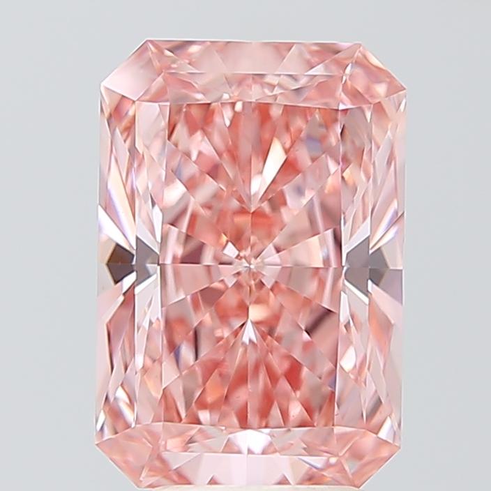 4.02 Ct. Fancy Vivid Pink Radiant Lab Grown Diamond