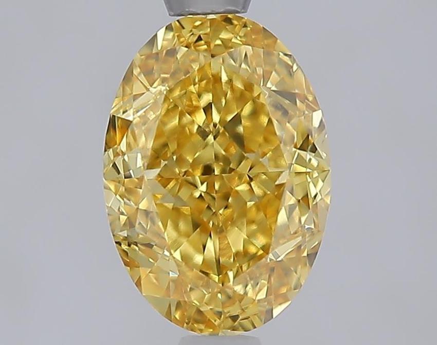 2.09 Ct. Fancy Vivid Yellow Yellow Oval Lab Grown Diamond