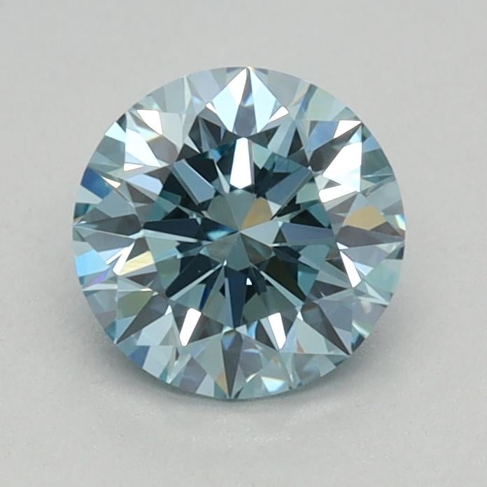 0.67 Ct. Fancy Vivid Blue Round Lab Grown Diamond