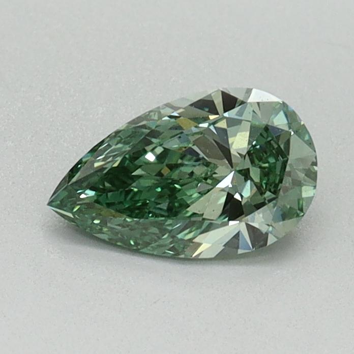 0.47 Ct. Fancy Vivid Green Pear Lab Grown Diamond