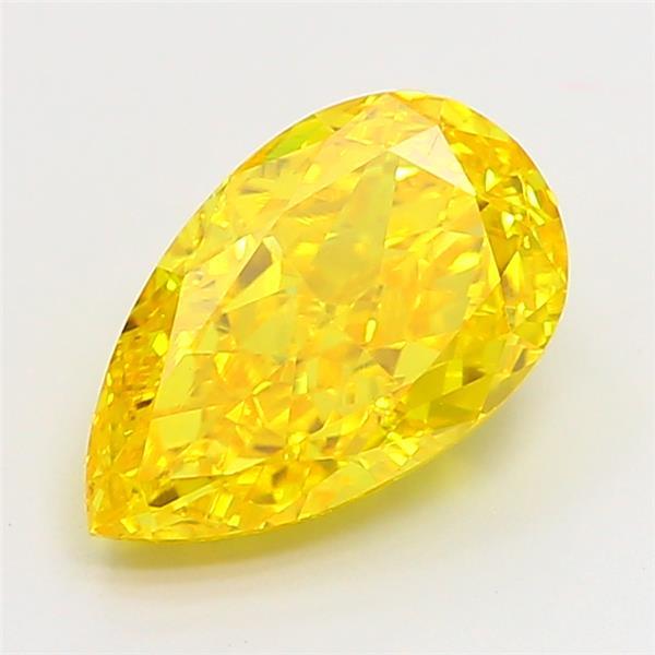 2.04 Ct. Fancy Vivid Yellow Pear Lab Grown Diamond