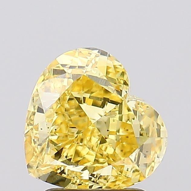 2.26 Ct. Fancy Vivid Yellow Heart Lab Grown Diamond
