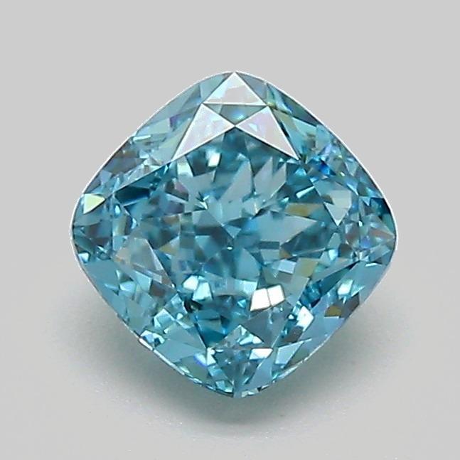 1.05 Ct. Fancy Vivid Blue Cushion Lab Grown Diamond