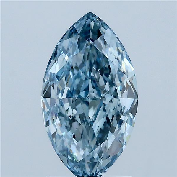 2.09 Ct. Fancy Vivid Blue Marquise Lab Grown Diamond