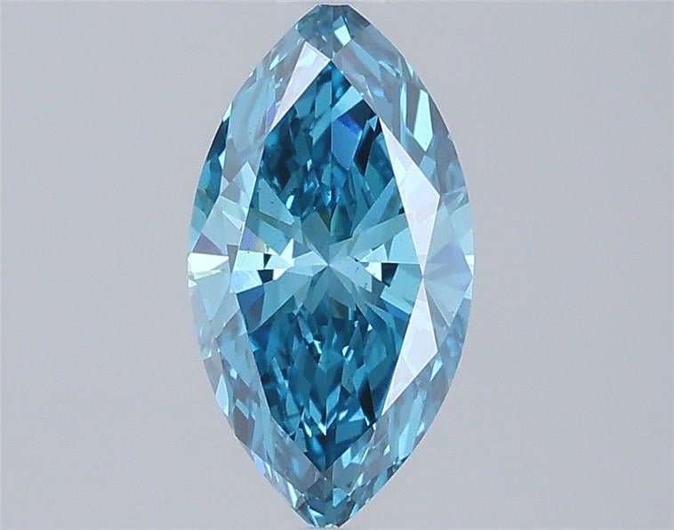 0.97 Ct. Fancy Vivid  Blue Marquise Lab Grown Diamond
