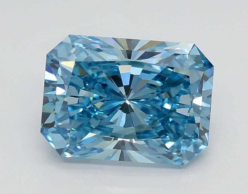 2.01 Ct. Fancy Vivid Blue Radiant Lab Grown Diamond