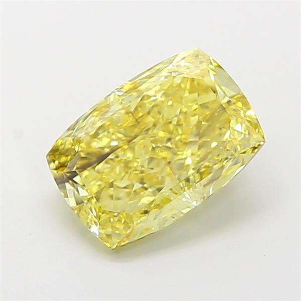 2.08 Ct. Fancy Intense Yellow Cushion Lab Grown Diamond