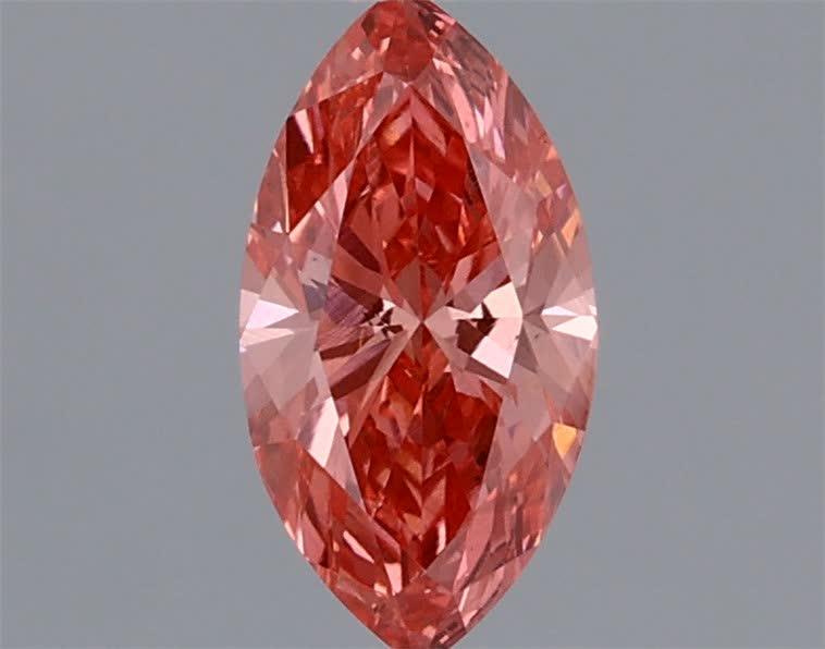 0.44 Ct. Fancy Vivid Pink Marquise Lab Grown Diamond
