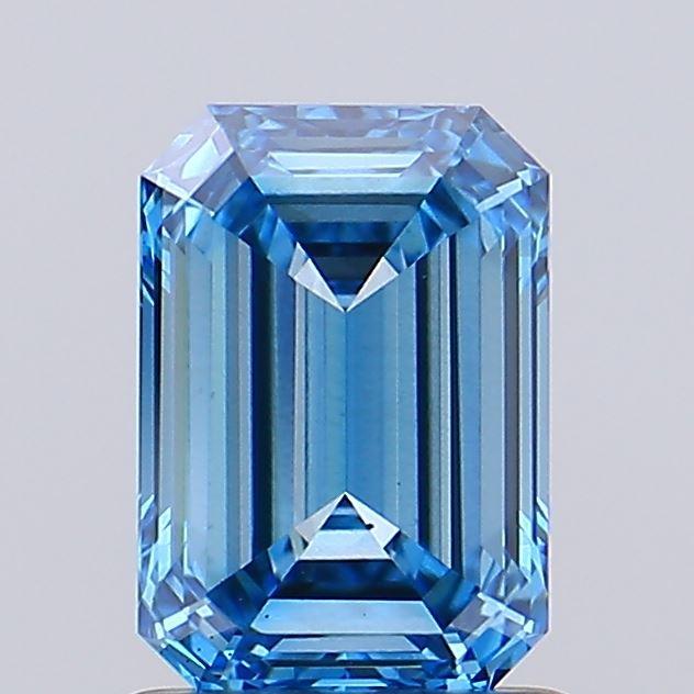 1.01 Ct. Fancy Vivid Blue Emerald Lab Grown Diamond