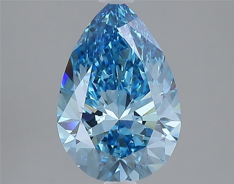 2.08 Ct. Fancy Vivid Blue Pear Lab Grown Diamond