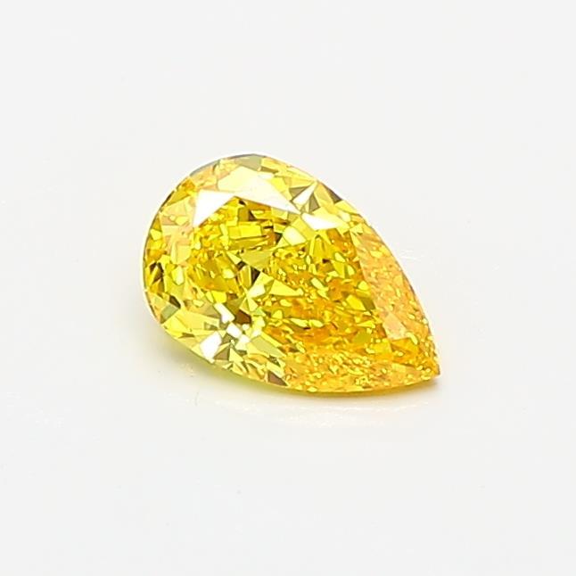 0.37 Ct. Fancy Vivid Yellow Pear Lab Grown Diamond
