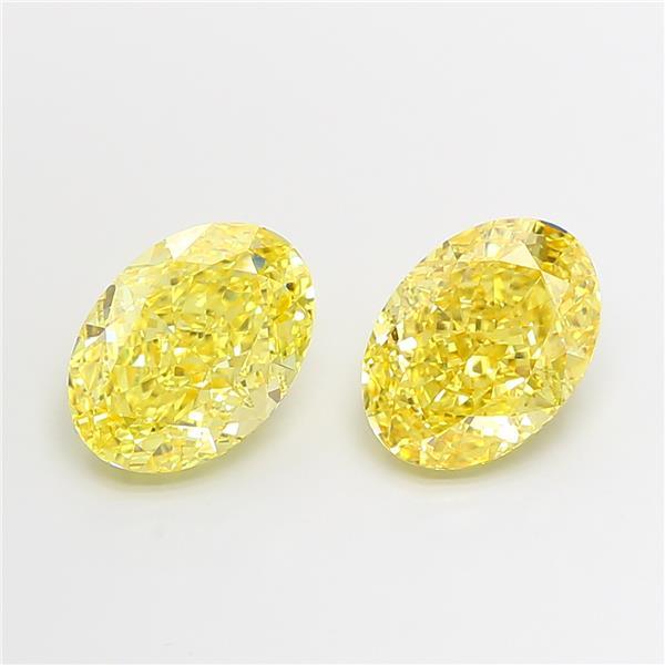 2.54 Ct. Fancy Intense Yellow Oval Lab Grown Diamond