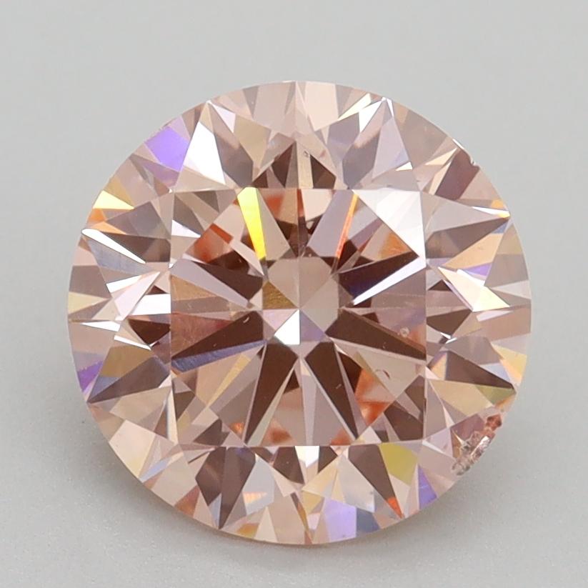 2.50 Ct. Fancy Intense Pink Round Lab Grown Diamond