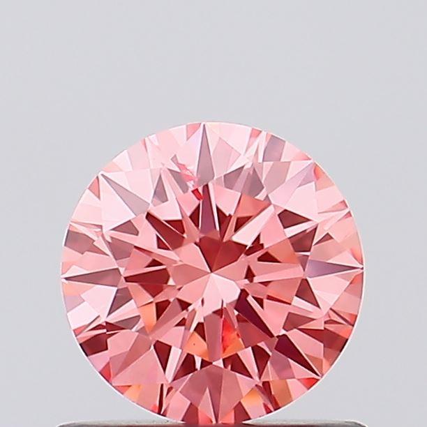 0.59 Ct. Fancy Vivid Pink Round Lab Grown Diamond