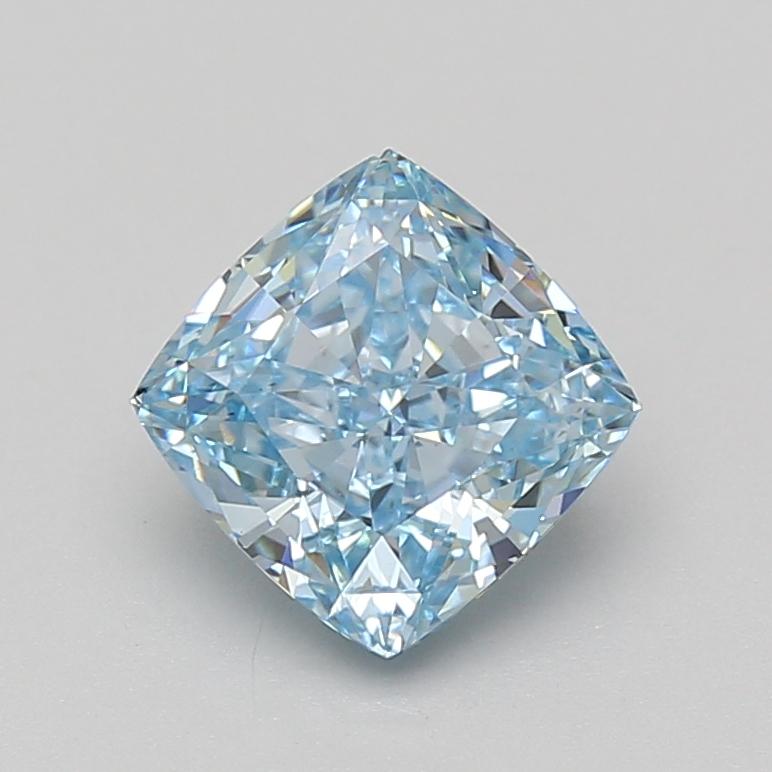 2.09 Ct. Fancy Vivid Blue Cushion Lab Grown Diamond