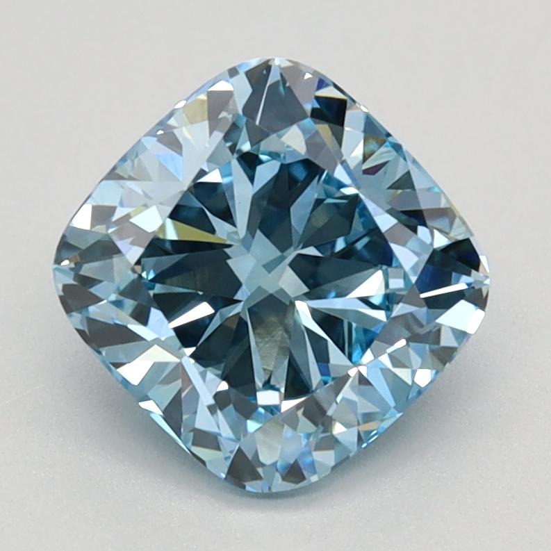 1.59 Ct. Fancy Vivid Blue Cushion Lab Grown Diamond