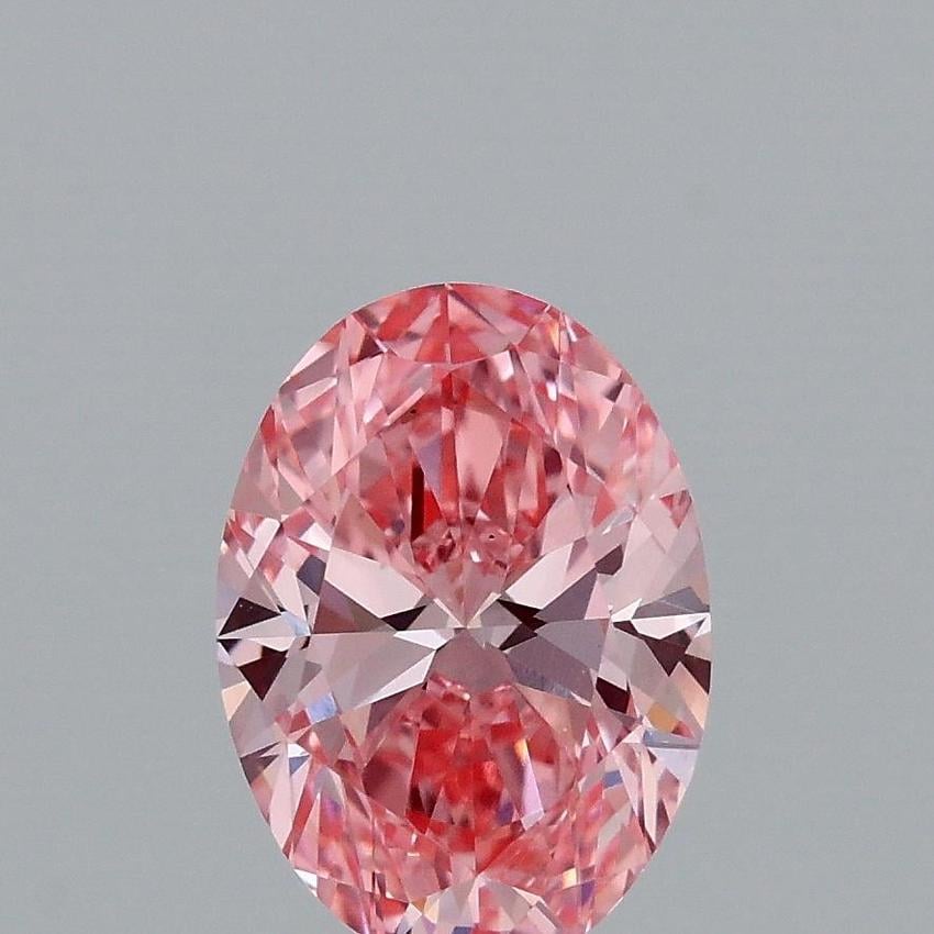 1.45 Ct. Fancy Vivid Pink Oval Lab Grown Diamond