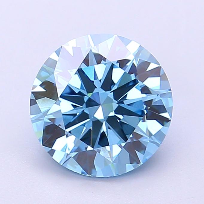 2.04 Ct. Fancy Vivid Blue Round Lab Grown Diamond
