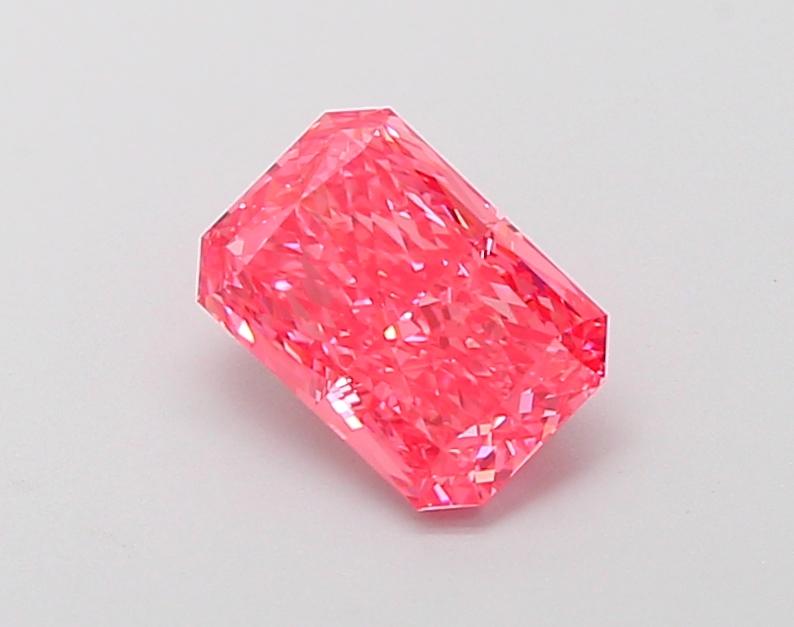 1.18 Ct. Fancy Vivid Pink Radiant Lab Grown Diamond