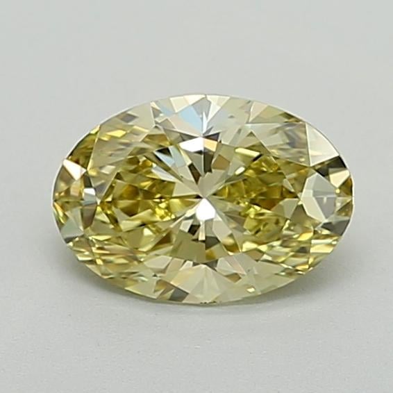 1.02 Ct. Fancy Intense  Yellow Oval Lab Grown Diamond
