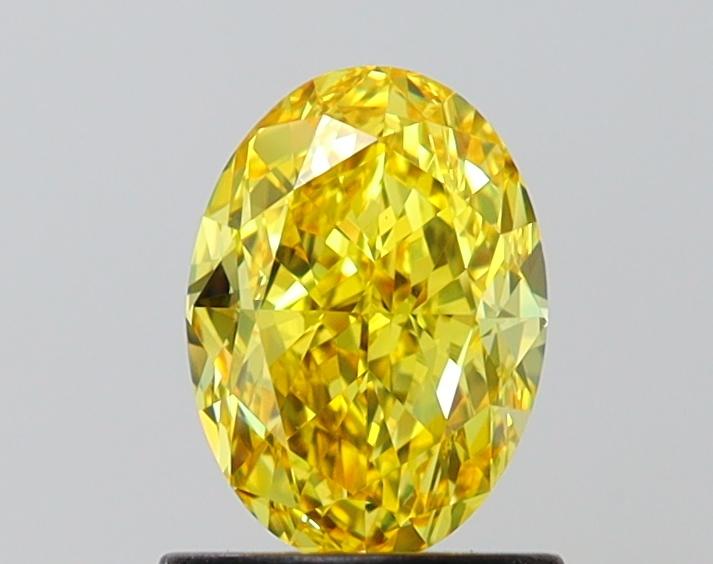 1.09 Ct. Fancy Vivid Yellow Oval Lab Grown Diamond