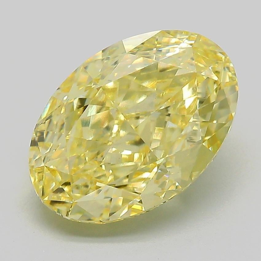 4.74 Ct. Fancy Intense Yellow Oval Lab Grown Diamond