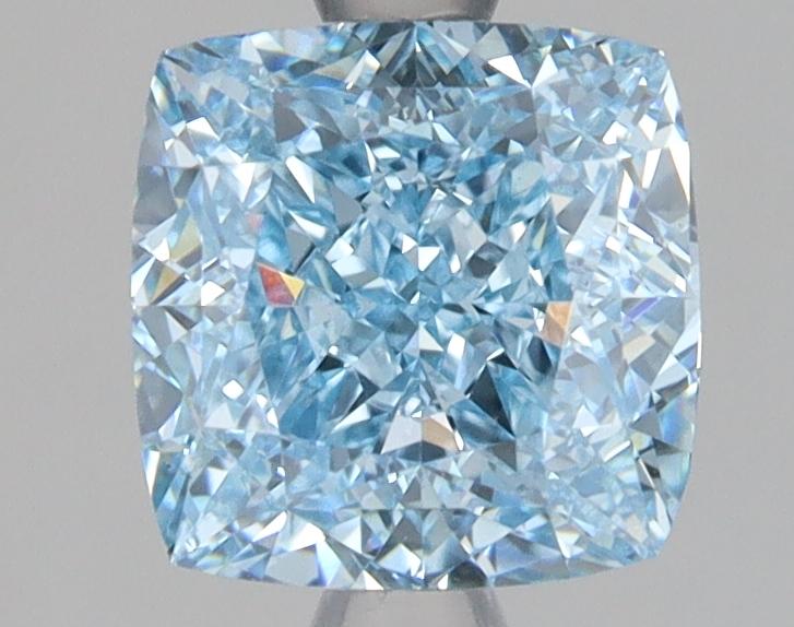 2.01 Ct. Fancy Vivid Blue Cushion Lab Grown Diamond