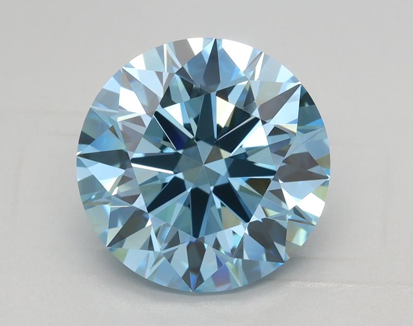 2.72 Ct. Fancy Vivid Blue Round Lab Grown Diamond