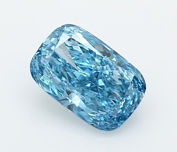 1.33 Ct. Fancy Vivid  Blue Cushion Lab Grown Diamond