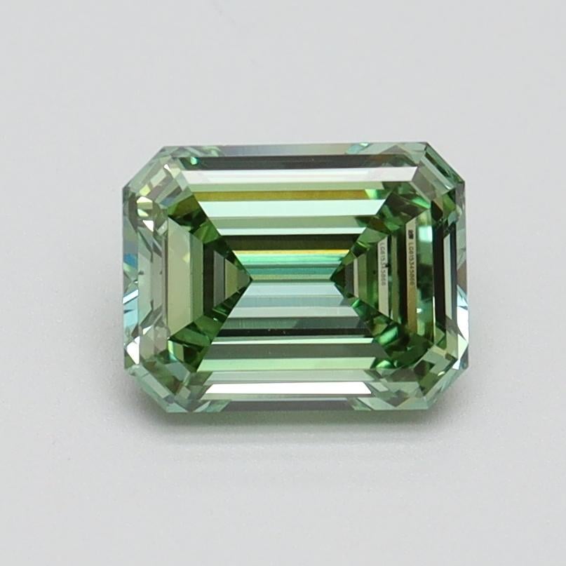 1.01 Ct. Fancy Vivid Pacific Green Emerald Lab Grown Diamond