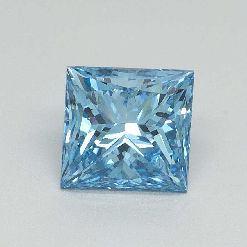 1.50 Ct. Fancy Vivid Blue Princess Lab Grown Diamond